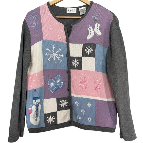 Tabi International Vintage 100% Cotton Cute Ugly Christmas Sweater Sz M - Picture 1 of 16